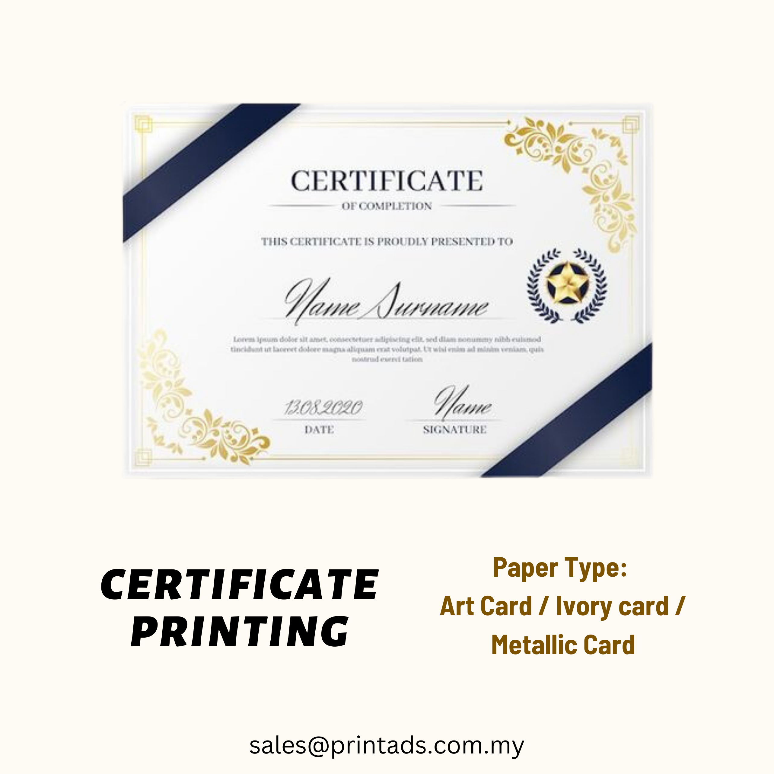 certificate printing 1